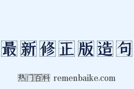 最新修正版造句是什么意思的图片